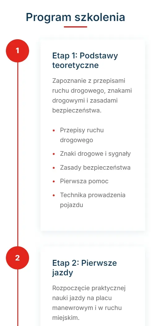 Strona szkoły jazdy na telefonie - widok 5